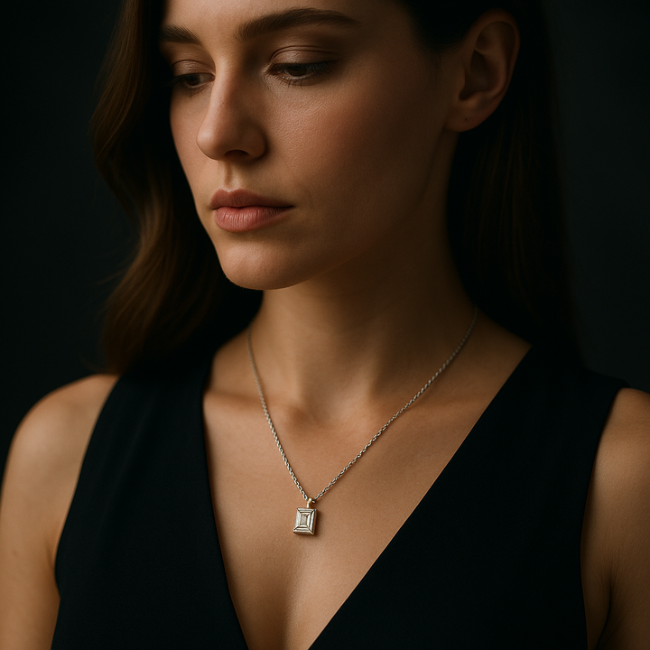 Emerald Cut Diamond Pendant | undefined