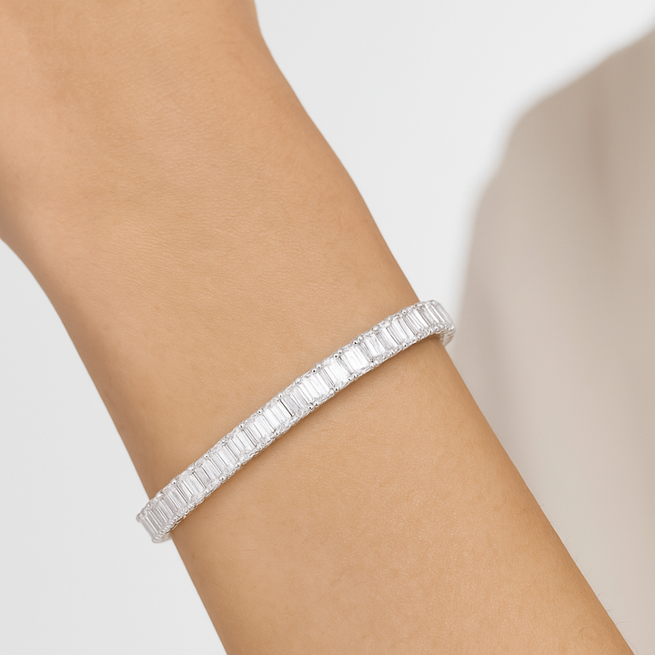 Emerald Cut Diamond Line Bracelet | undefined
