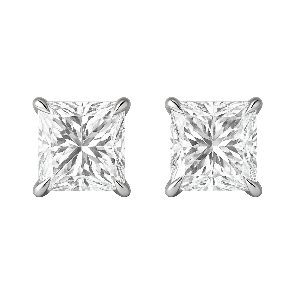 Signature Princess Cut Earings