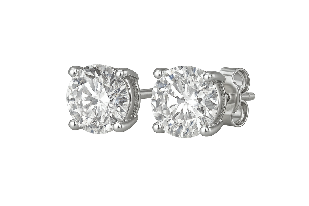 Lumière Round Diamond Studs 1ct | Hero.png