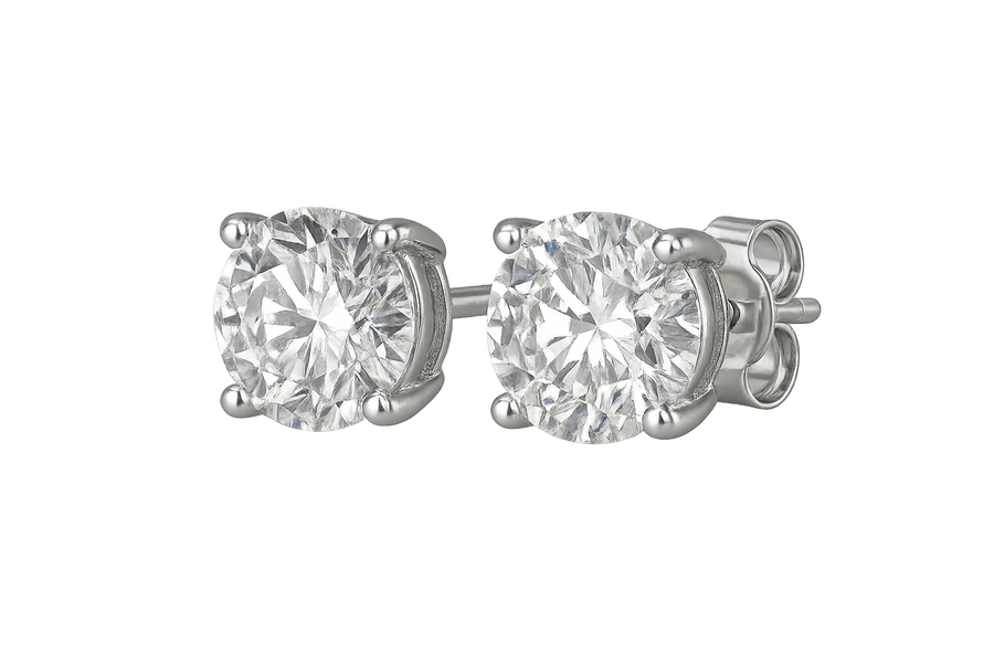 Lumière Round Diamond Studs 1ct | Hero.png