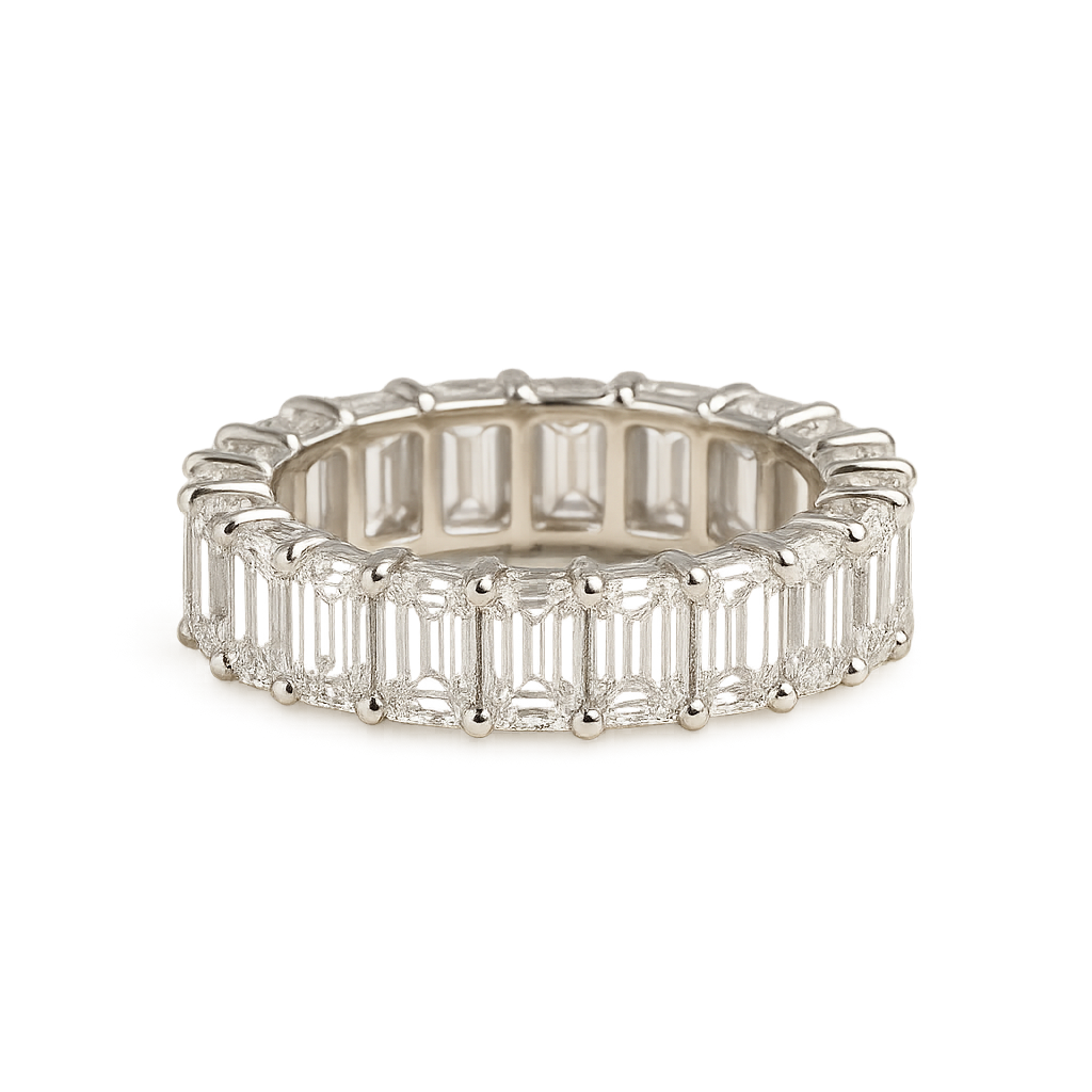 Emerald Eternity Band in Silver | Hero.png