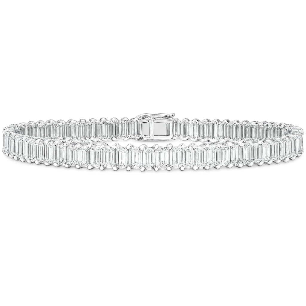 Emerald Cut Diamond Line Bracelet | undefined