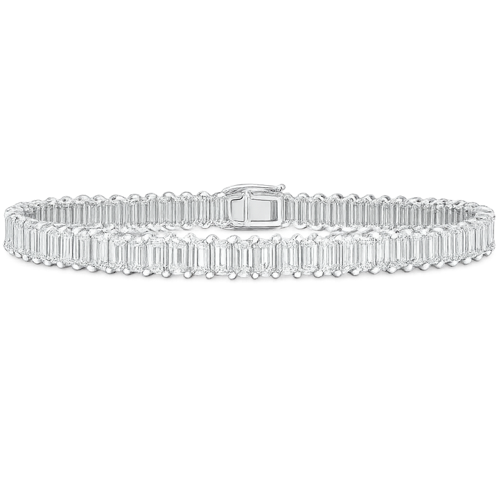 Emerald Cut Diamond Line Bracelet | undefined
