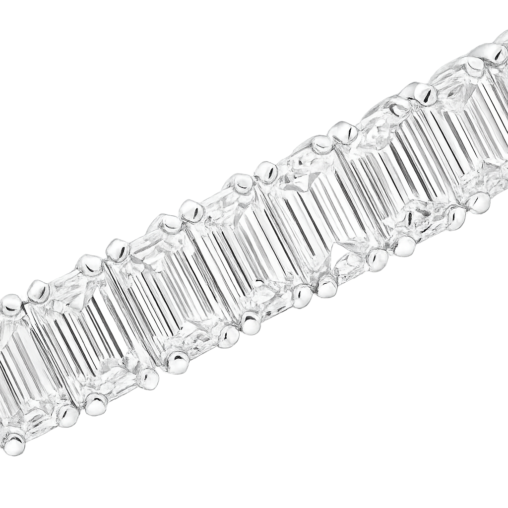 Emerald Cut Diamond Line Bracelet | Hero