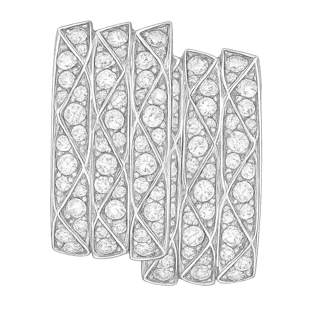 Pavé Diamond Hoop Earrings | undefined