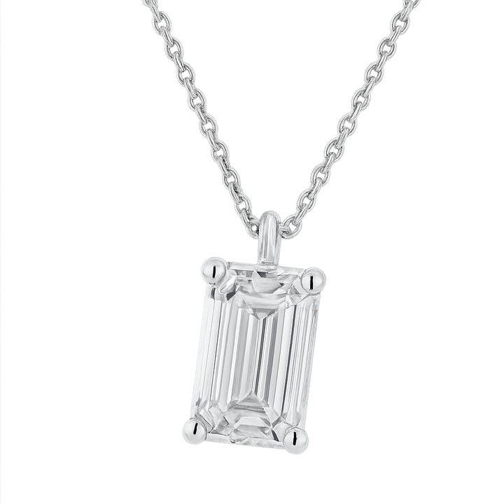 Emerald Cut Diamond Pendant | undefined
