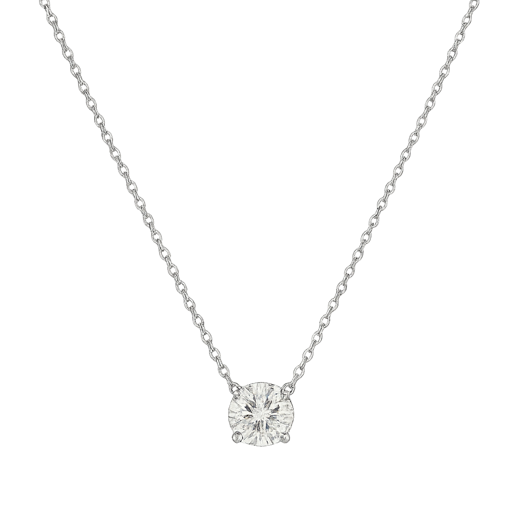 2ct Round Diamond Pendant Necklace | Hero
