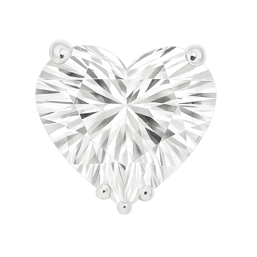 Heart Shape Diamond Stud Earrings | undefined