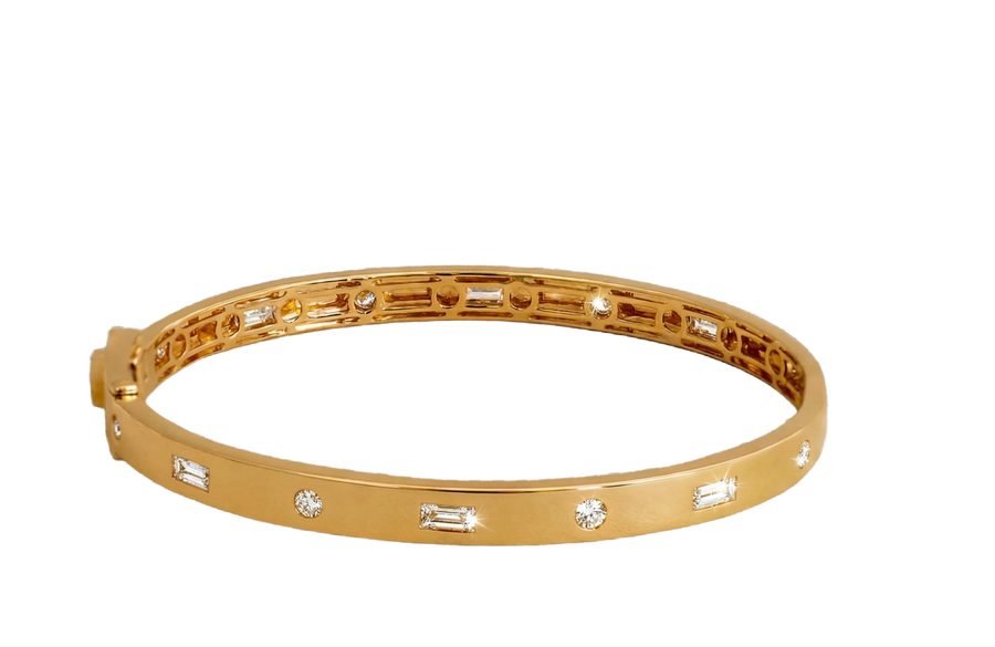 EP Bangle Bracelet with Mixed Fancy Cuts | Hero