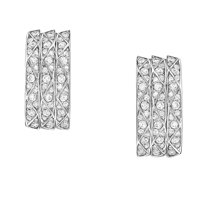 Pavé Diamond Hoop Earrings | undefined