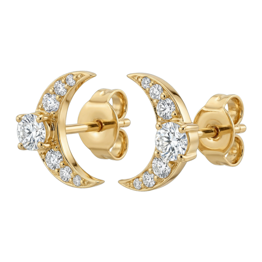 Moon Earrings in Gold | Hero