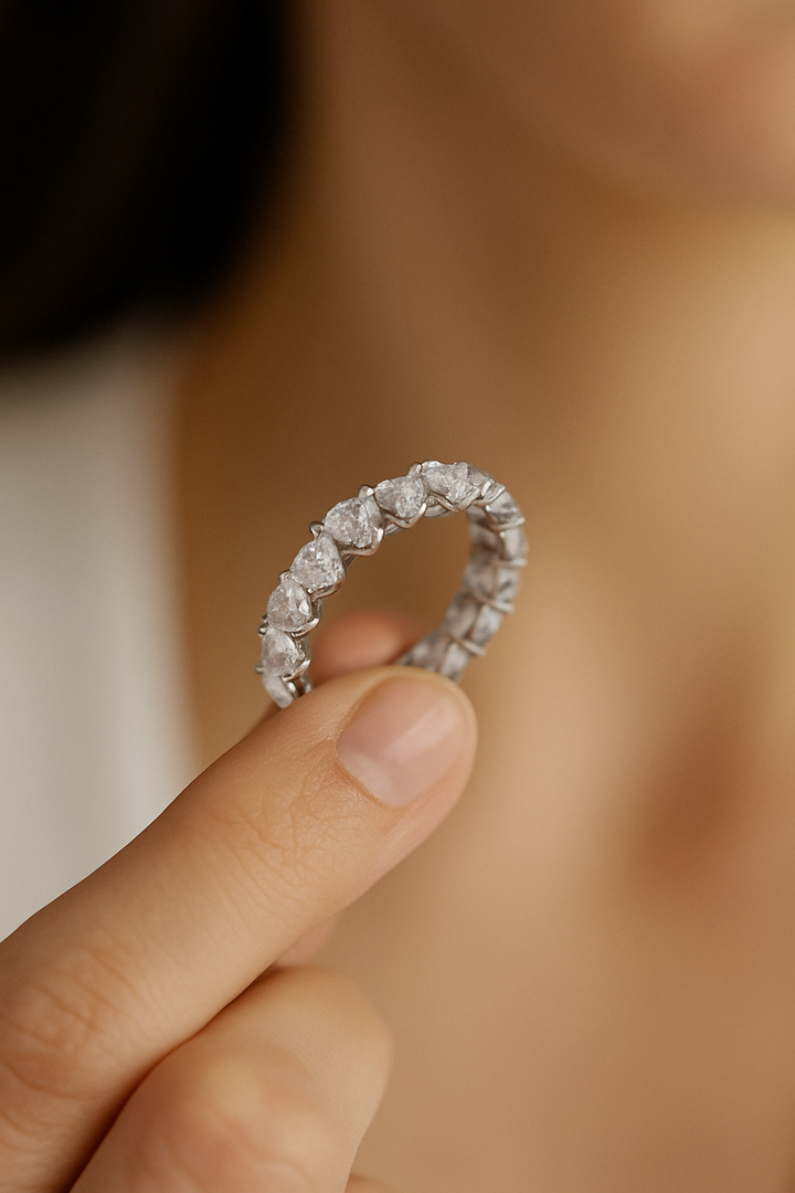 Heart Shape Diamond Eternity Band | undefined