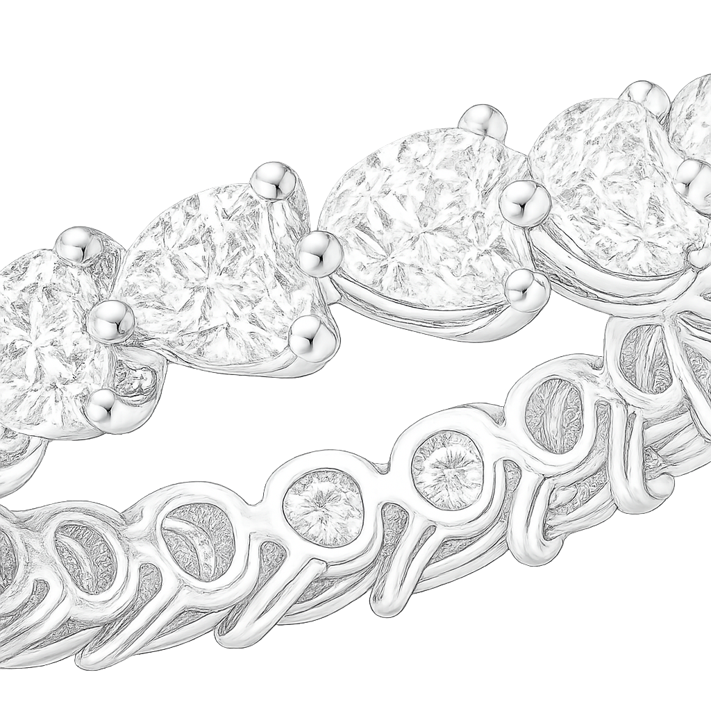 Heart Shape Diamond Eternity Band | undefined