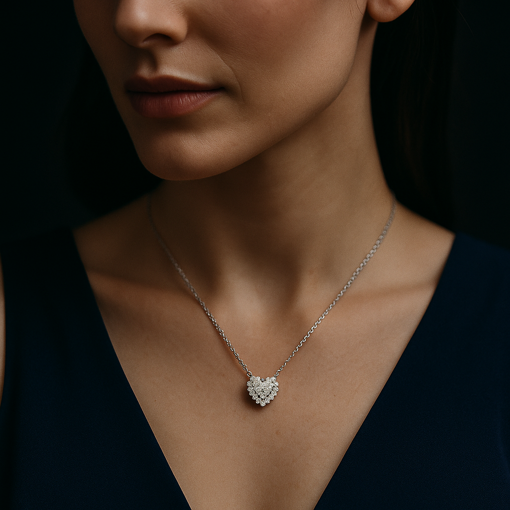 Heart Shape Diamond Pendant | undefined