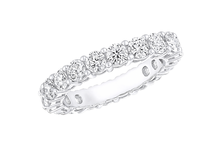 Four Claw Round Diamond Eternity Band | undefined