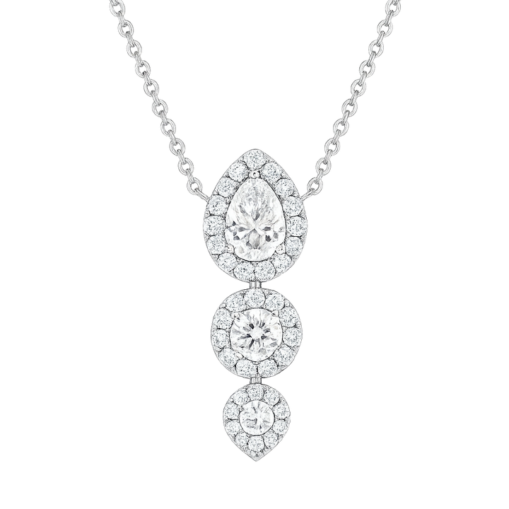 Icon Three Stone Diamond Necklace | undefined