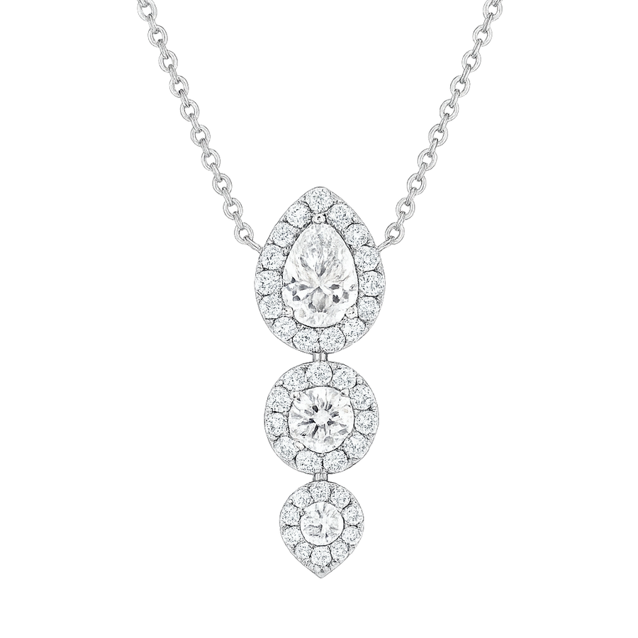 Icon Three Stone Diamond Necklace | undefined