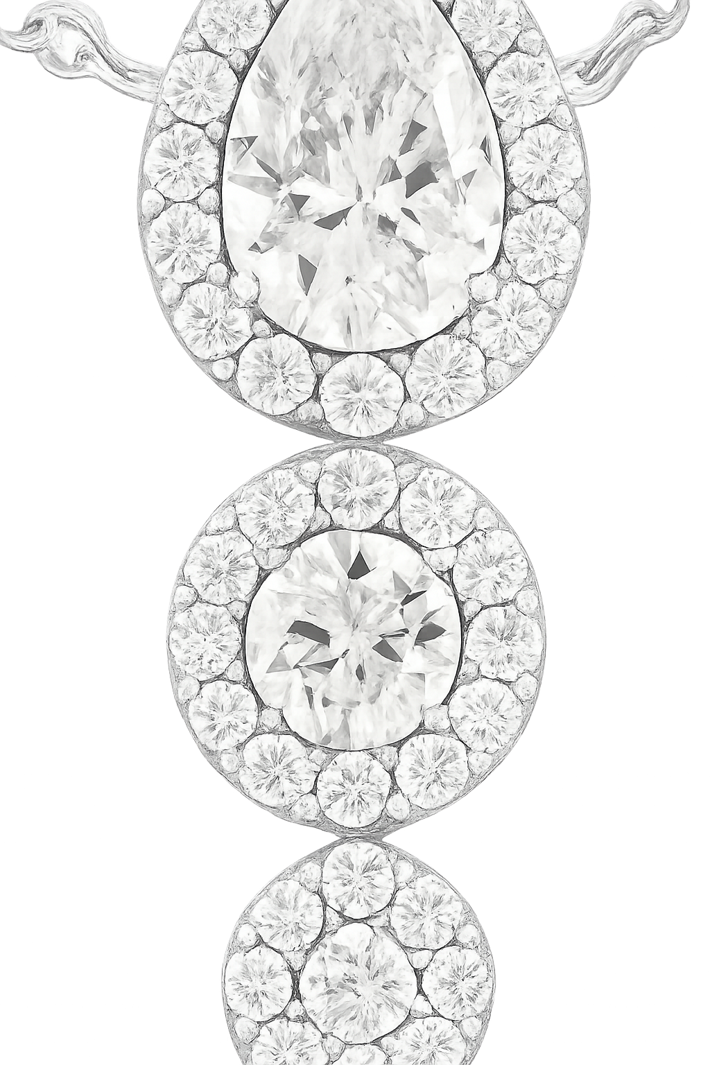 Icon Three Stone Diamond Necklace | Hero