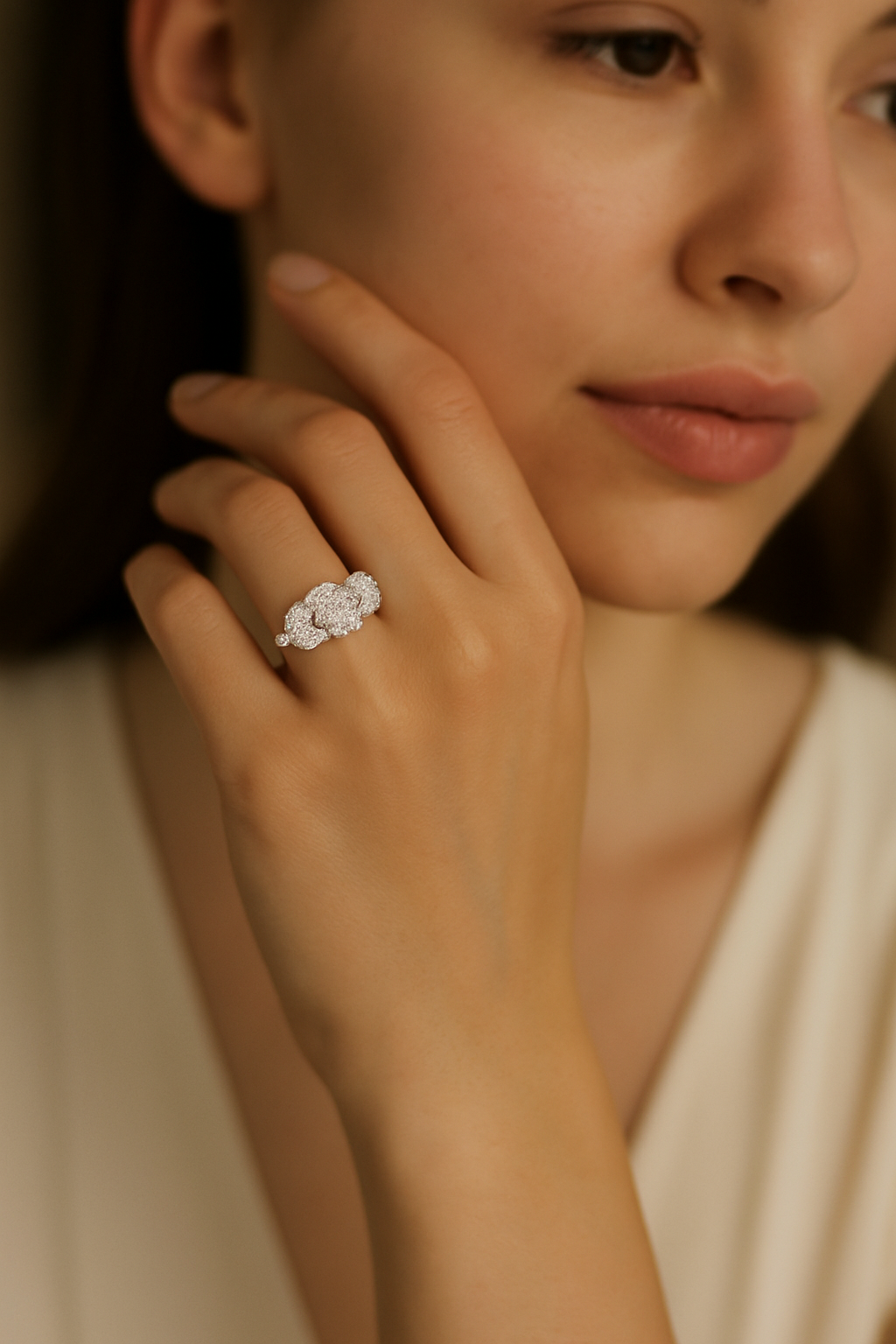 Three Stone Oval Diamond Ring | undefined