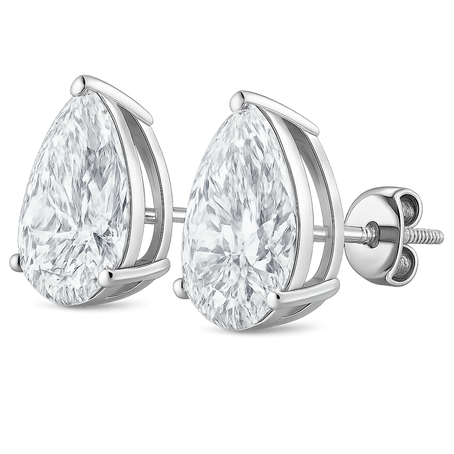 Red Carpet Pear Stud Earring | Hero