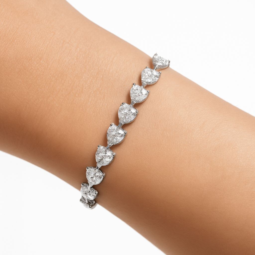 Heart Shape Diamond Bracelet