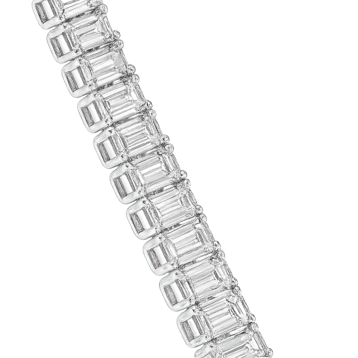 Slim Emerald Cut Diamond Bracelet