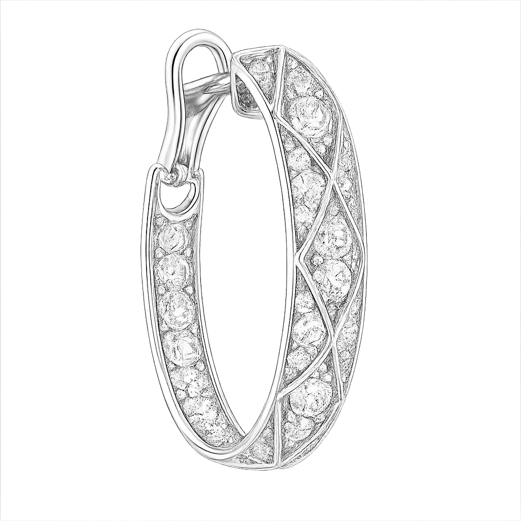 Intricate Pavé Diamond Hoop Earrings | Hero.png