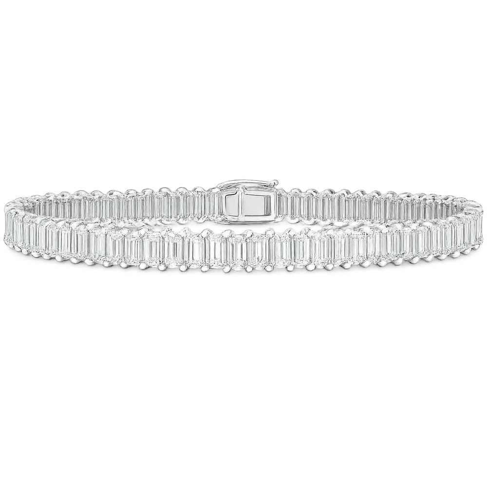 Emerald Cut Diamond Line Bracelet | Hero.png