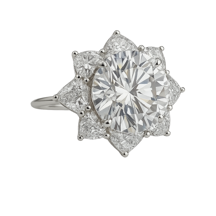 Round diamond Floral setting Ring | Hero.png