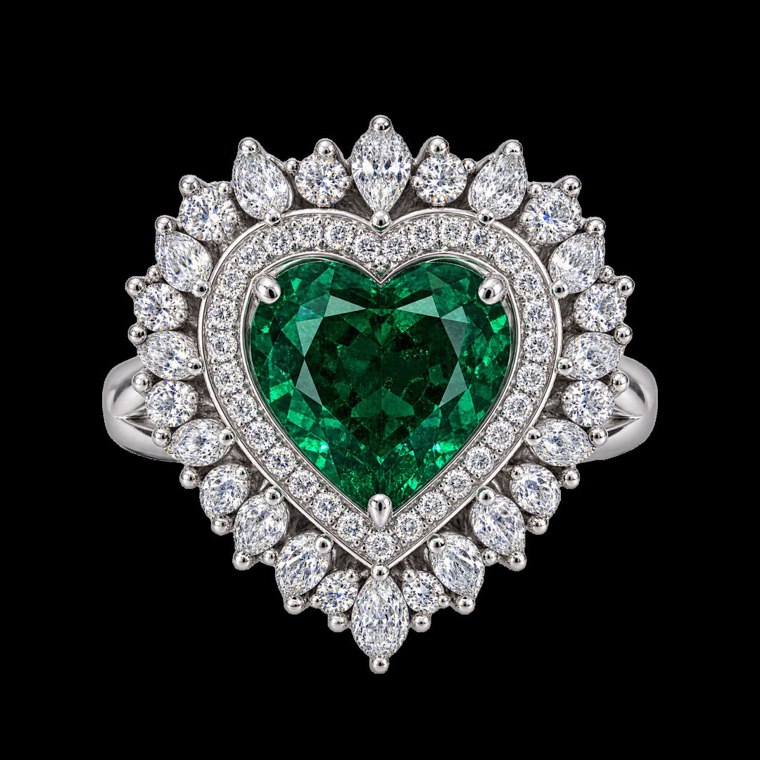 Resort Collection - Green Heart Dress Ring | Hero