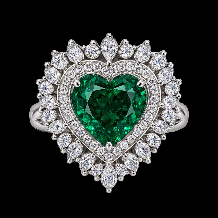 Resort Collection - Green Heart Dress Ring | Hero