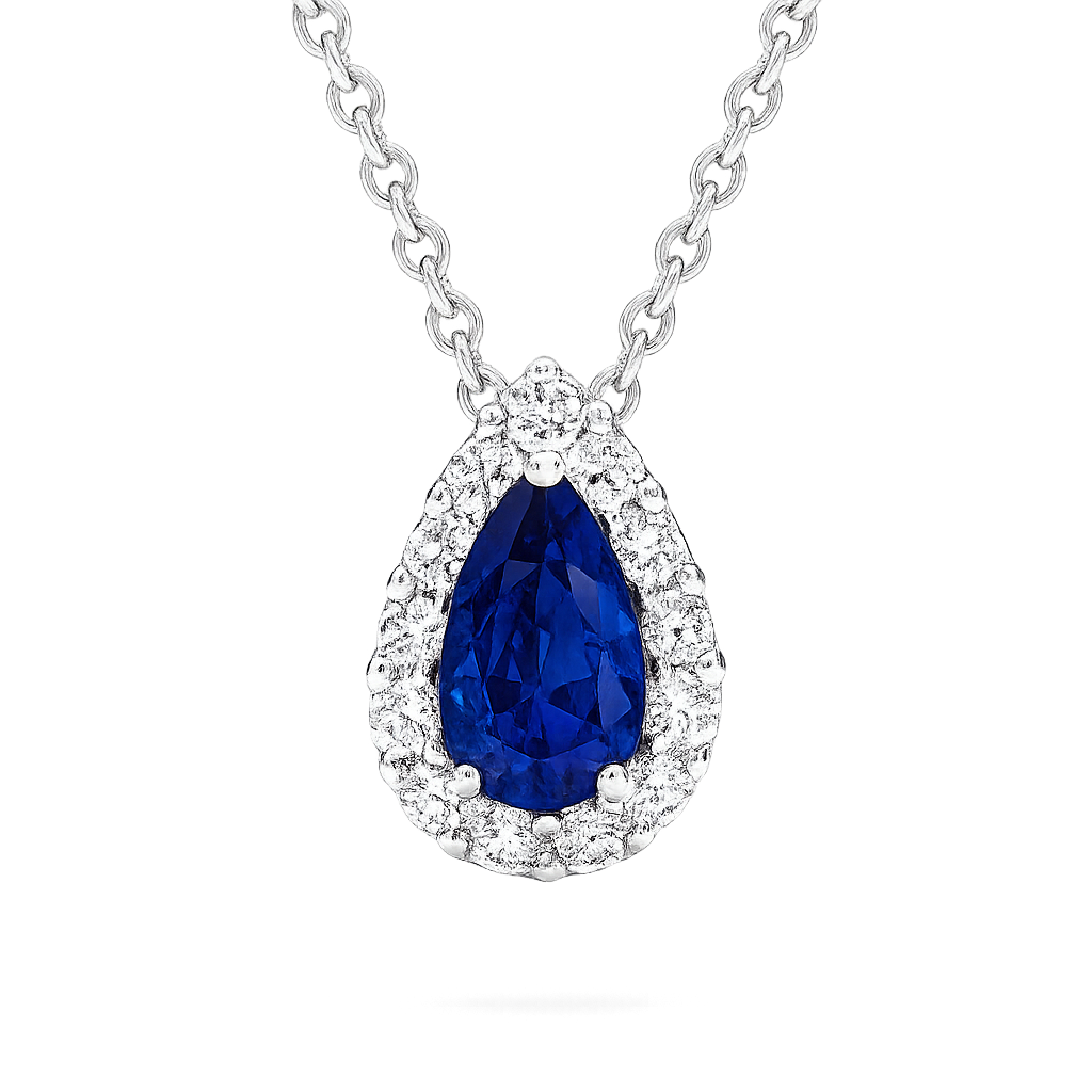 Pear Shape Diamond Drop Necklace | Hero.png
