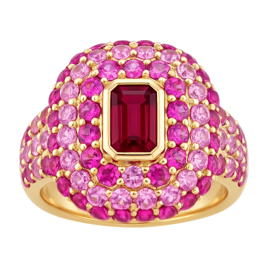 Ruby Simulant Mini Cocktail Ring | Hero.png