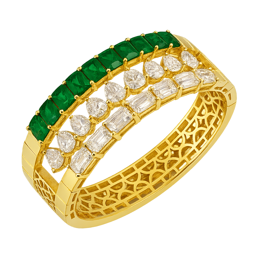 Diamond ans Green Stone Cuff | Hero.png
