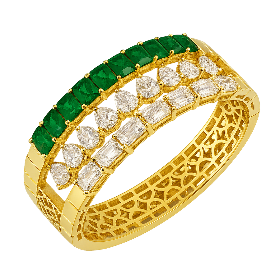Diamond ans Green Stone Cuff | Hero.png