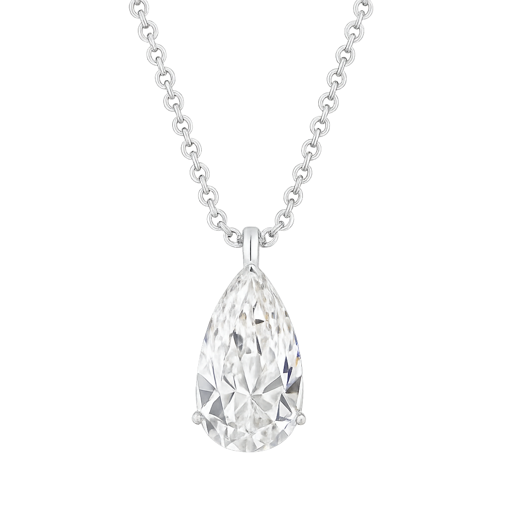 Pear Shape Diamond Solitaire Pendant | Hero.png