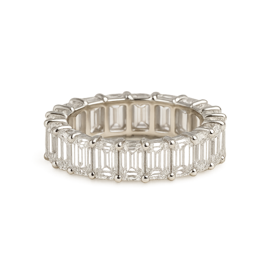 Emerald Eternity Band in Silver | Hero.png