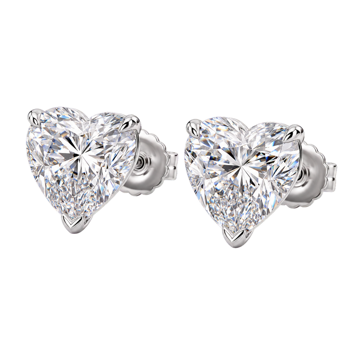 Heart Shape Diamond Stud Earrings | Hero.png