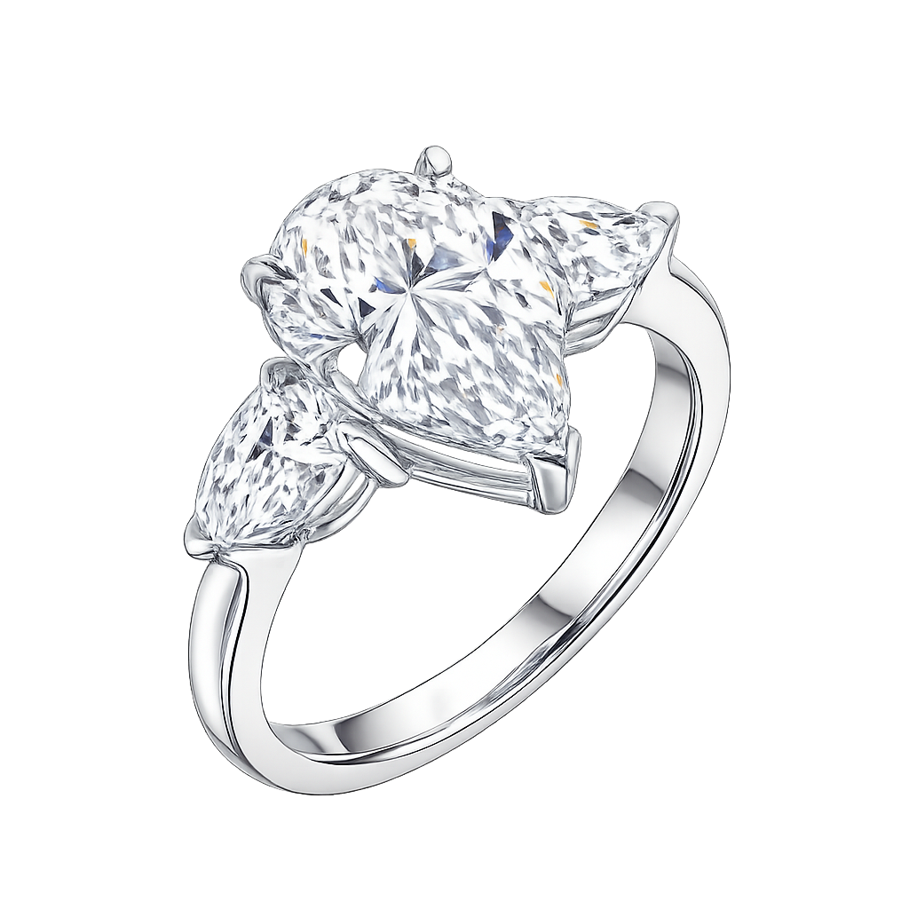 EP Signature Pear 3 stone Ring | Hero.png