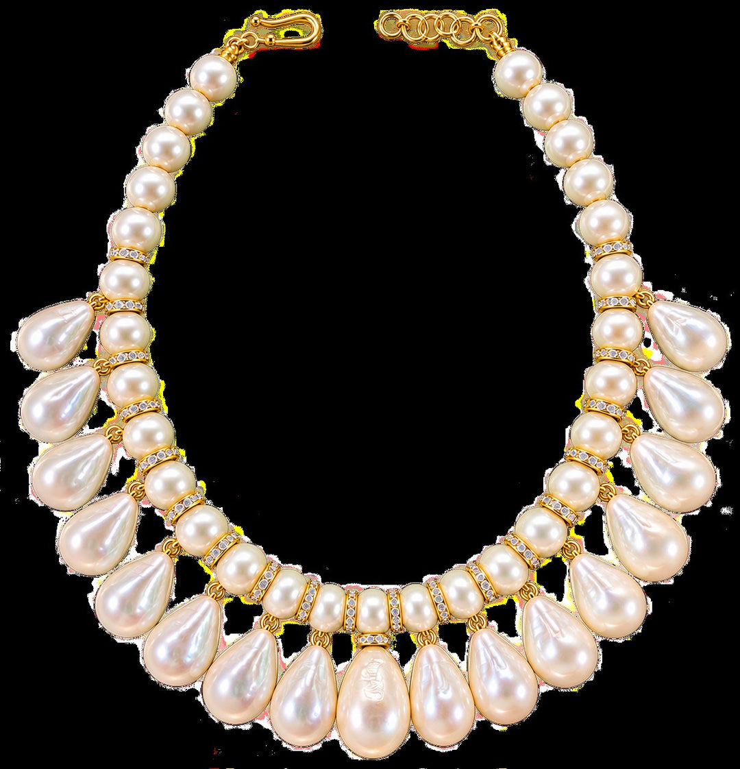 Resort Collection- Pearl and Diamond Necklace | Hero