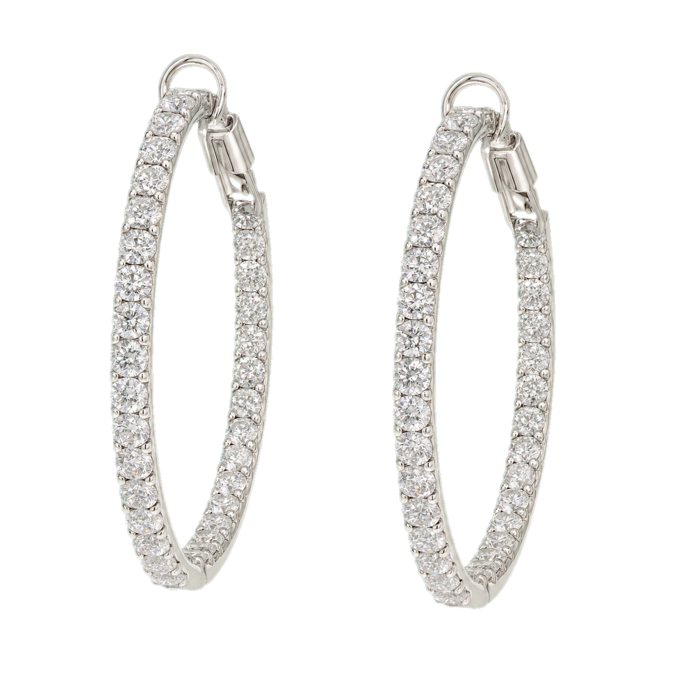 Round Diamond Large Hoop Earrings | Hero.png