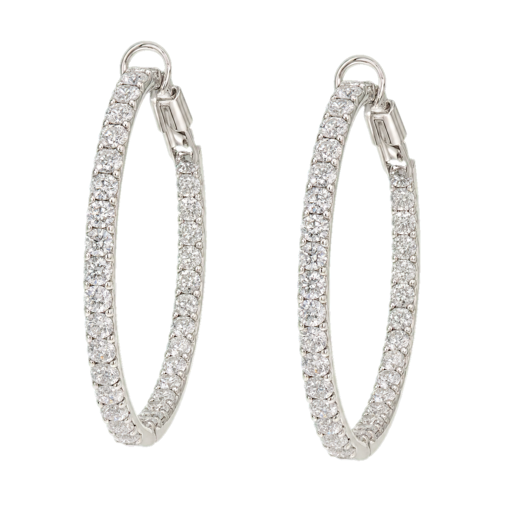 Round Diamond Large Hoop Earrings | Hero.png