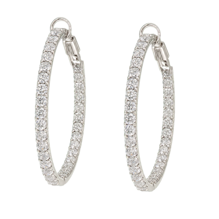 Round Diamond Large Hoop Earrings | Hero.png
