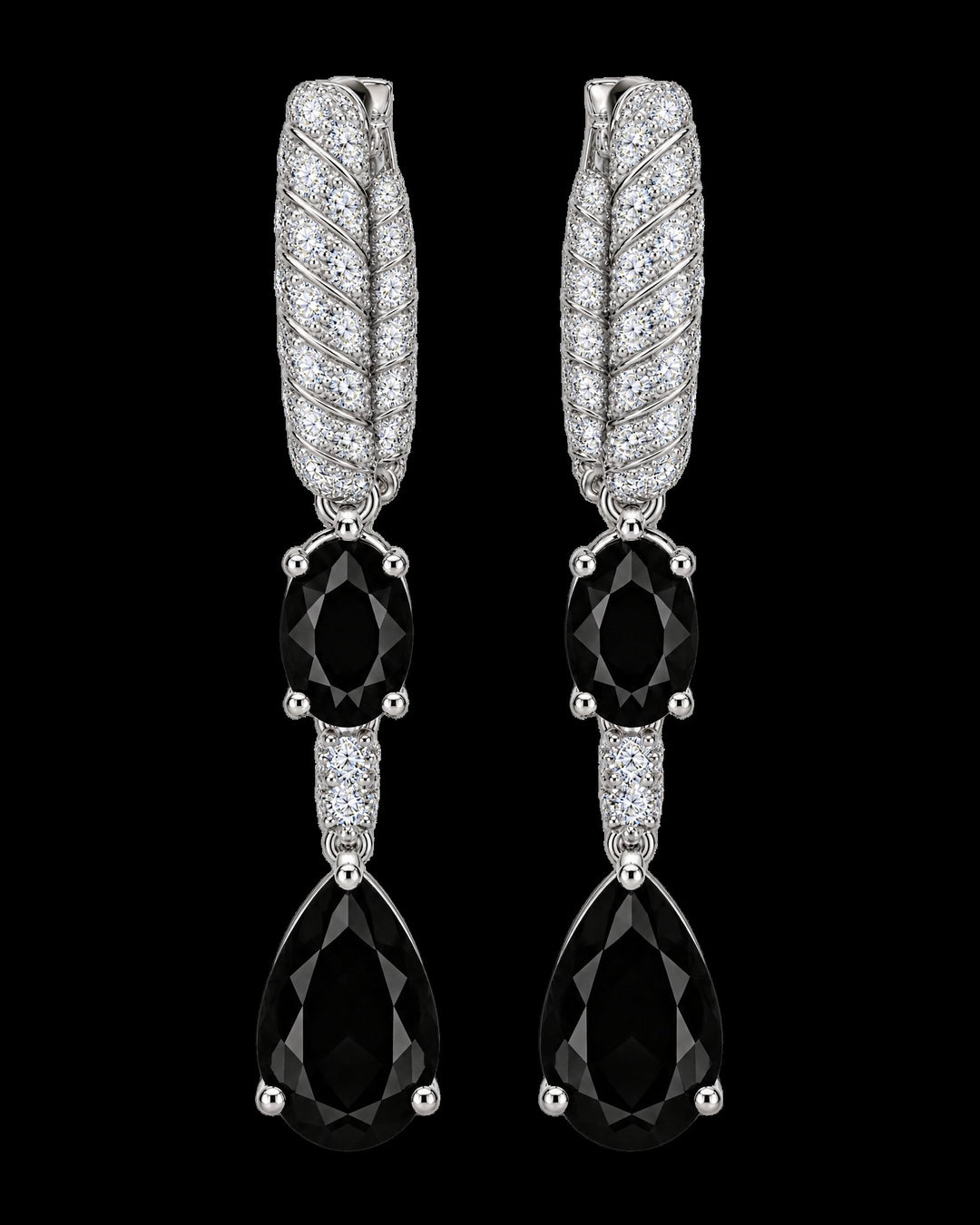 Resort Collection- Evening Danglers with Black stone | Hero
