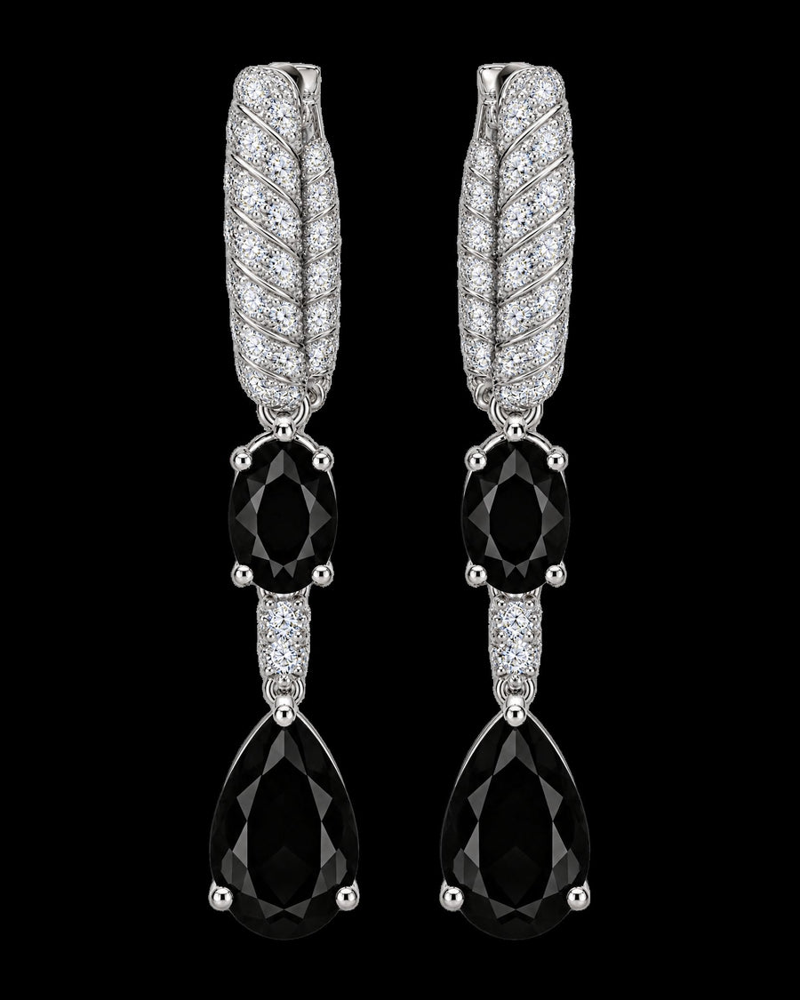 Resort Collection- Evening Danglers with Black stone | Hero