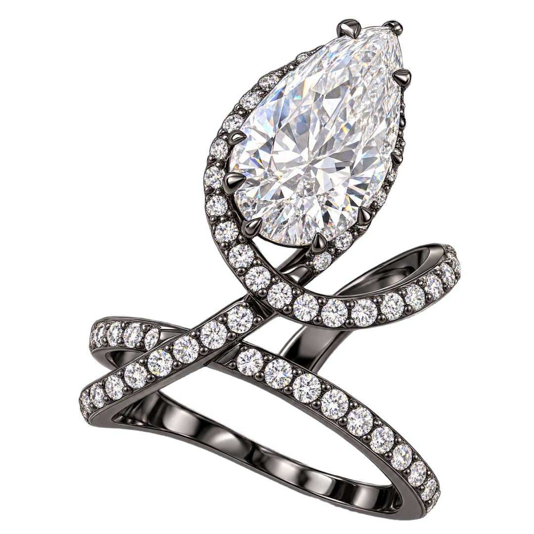 Blackened Gold Serpentine Pinky Ring | Hero
