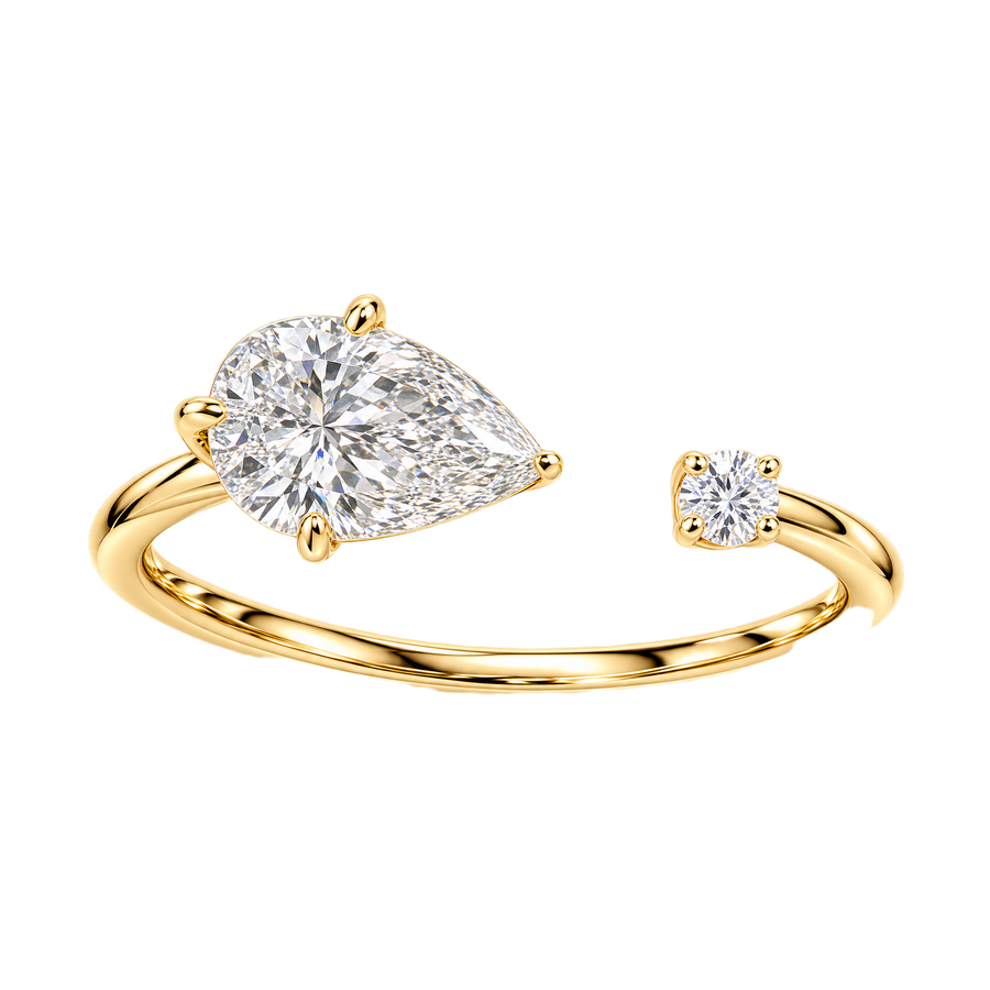 Floating Pear & Round Ring | Hero