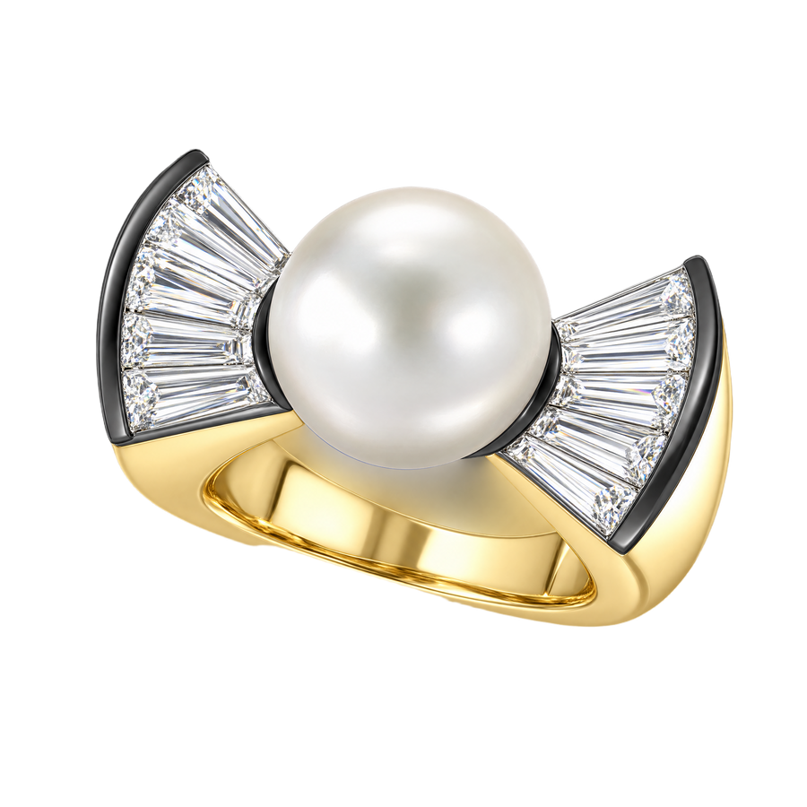 Bow and Pearl Ring | Hero