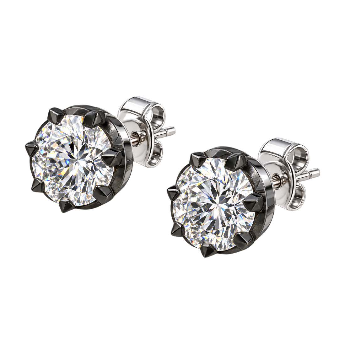Blackened Gold 2ct Black studs | Hero.png